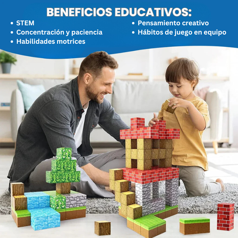 Minecraft™ Bloques de Construcción Magnéticos para Aprender STEM