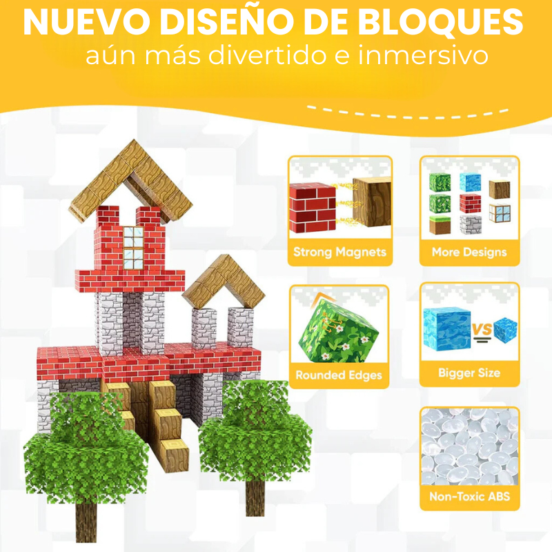 Minecraft™ Bloques de Construcción Magnéticos para Aprender STEM