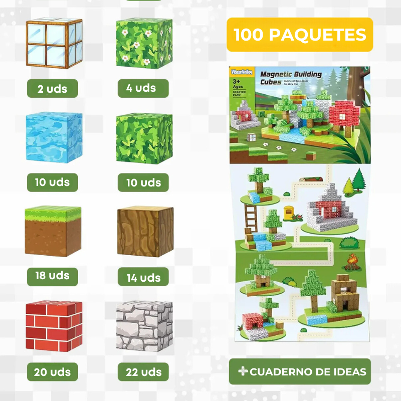 Minecraft™ Bloques de Construcción Magnéticos para Aprender STEM